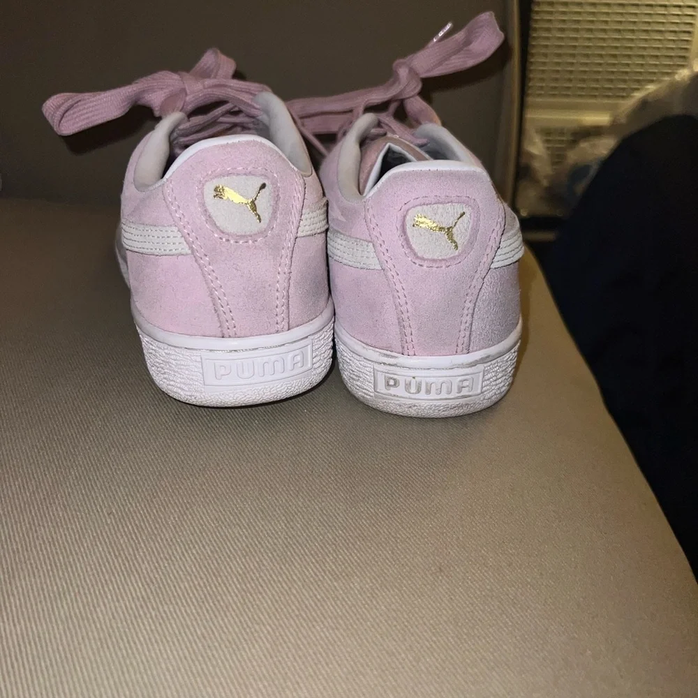 Puma Women's Pink Suede Sneakers - Picture 5 of 16
